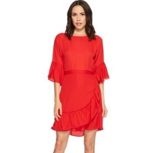 B Collection by Bobeau Astrid Ruffle Apron Dress
